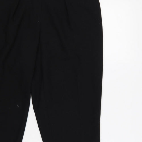 Oasis Women’s Black UK 12 Pleated Tapered Tailored Dress Trousers