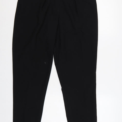 Oasis Women’s Black UK 12 Pleated Tapered Tailored Dress Trousers