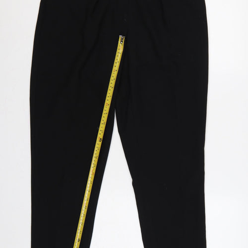 Oasis Women’s Black UK 12 Pleated Tapered Tailored Dress Trousers
