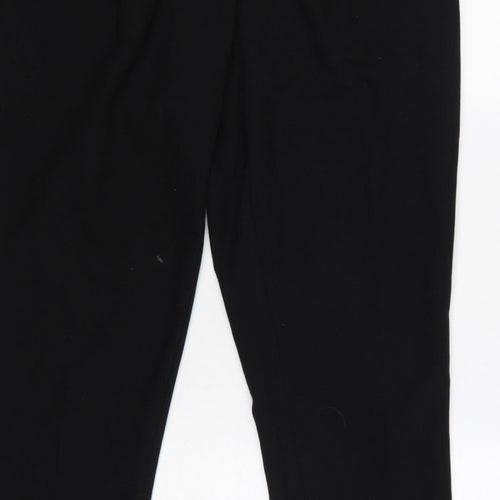 Oasis Women’s Black UK 12 Pleated Tapered Tailored Dress Trousers