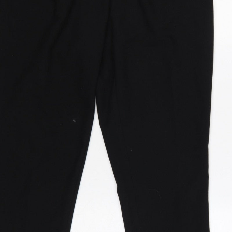 Oasis Women’s Black UK 12 Pleated Tapered Tailored Dress Trousers