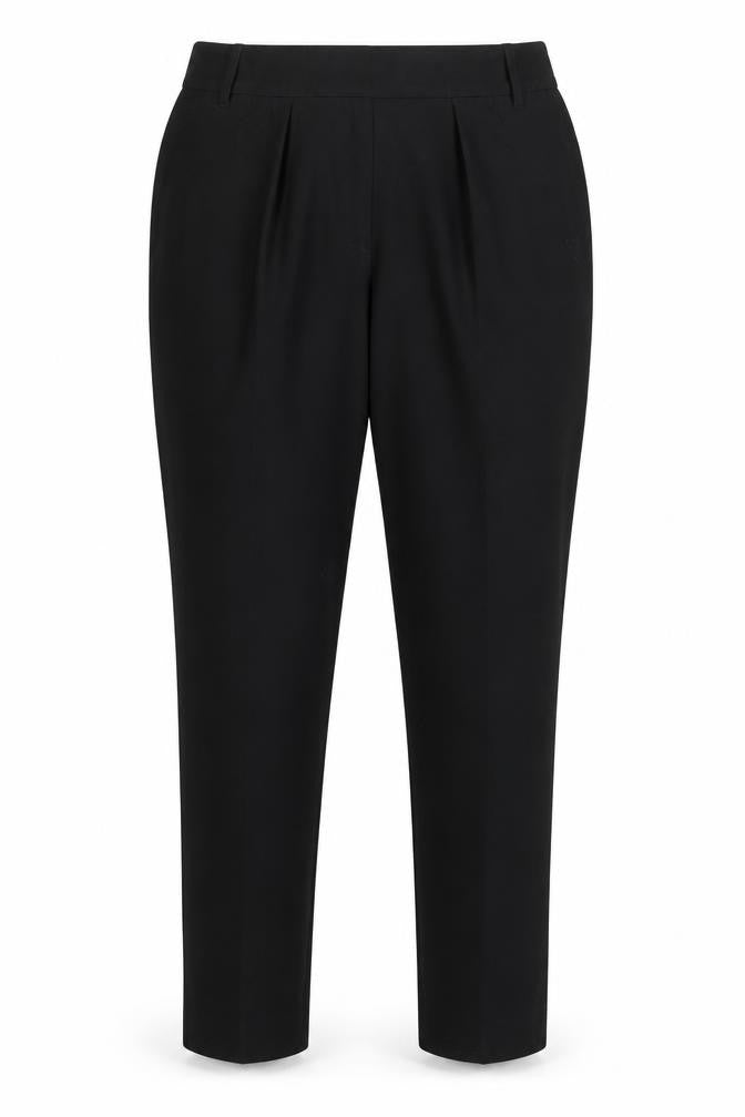 Oasis Women’s Black UK 12 Pleated Tapered Tailored Dress Trousers