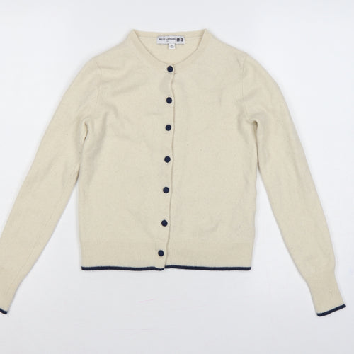 Ines de la Fressange Women Ivory XS Cashmere Button Cardigan