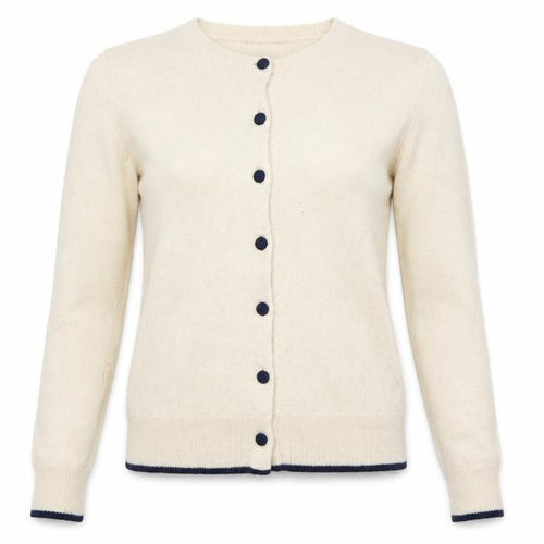 Ines de la Fressange Women Ivory XS Cashmere Button Cardigan