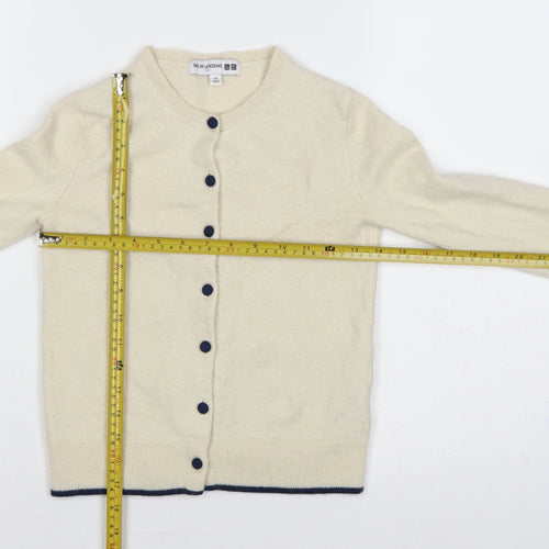 Ines de la Fressange Women Ivory XS Cashmere Button Cardigan