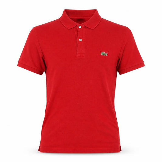 Lacoste Men’s Red Slim Fit Cotton Piqué Polo Shirt Size S