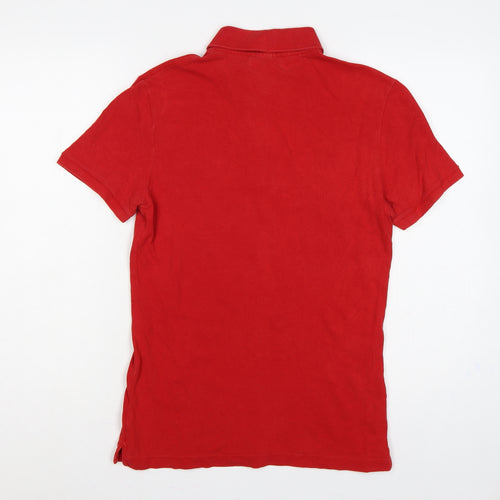 Lacoste Men’s Red Slim Fit Cotton Piqué Polo Shirt Size S