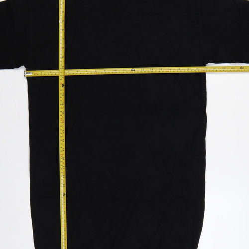 Badgley Mischka Women Black M Roll Neck Balloon Sleeve Jumper Dress