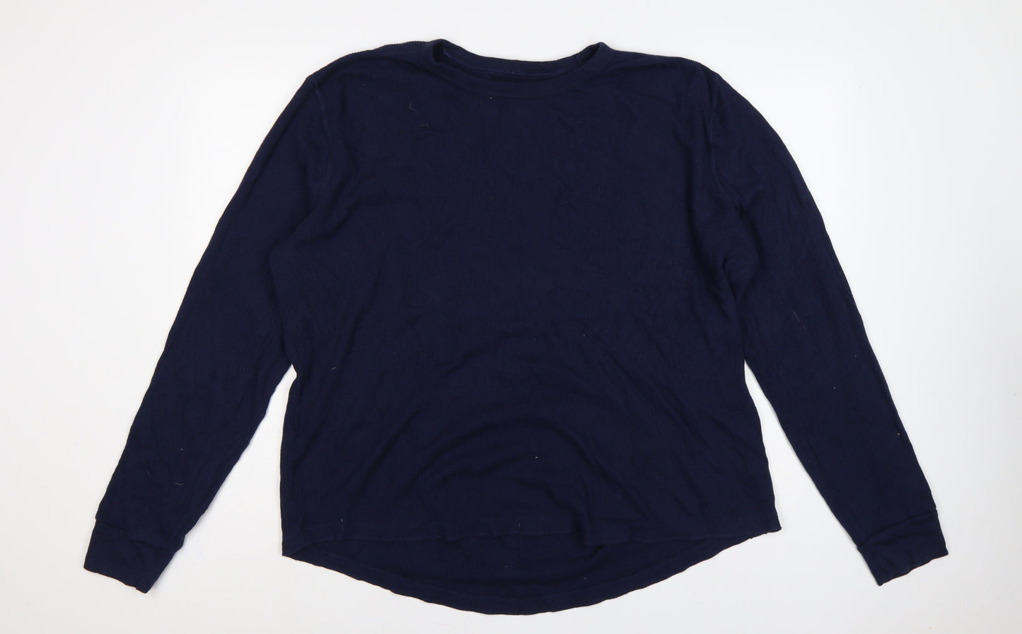 GAP Men’s Blue XL Thermal Waffle Knit Long Sleeve Crew Neck T-Shirt