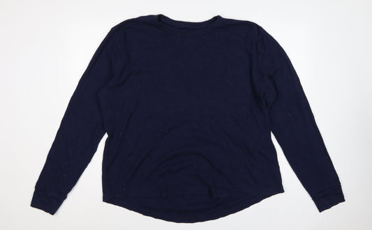GAP Men’s Blue XL Thermal Waffle Knit Long Sleeve Crew Neck T-Shirt