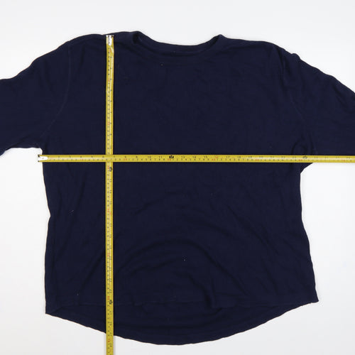 GAP Men’s Blue XL Thermal Waffle Knit Long Sleeve Crew Neck T-Shirt