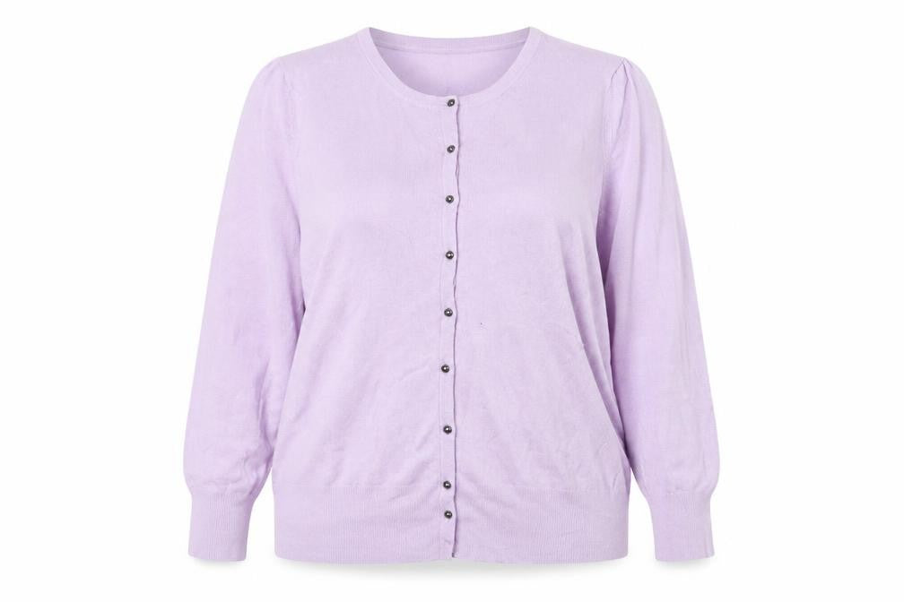 Marks and Spencer Women Purple Size 18 Button Knit Cardigan