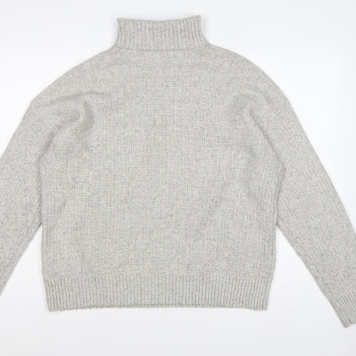 Marks and Spencer Women’s Grey UK 14 Roll Neck Rib Knit Pullover Jumper