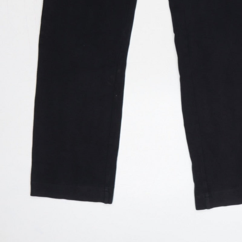 Lands' End Women Black M Stretch Elastic Waist Leggings