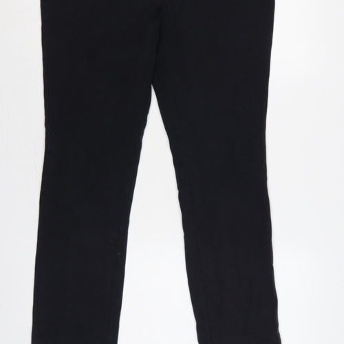 Lands' End Women Black M Stretch Elastic Waist Leggings