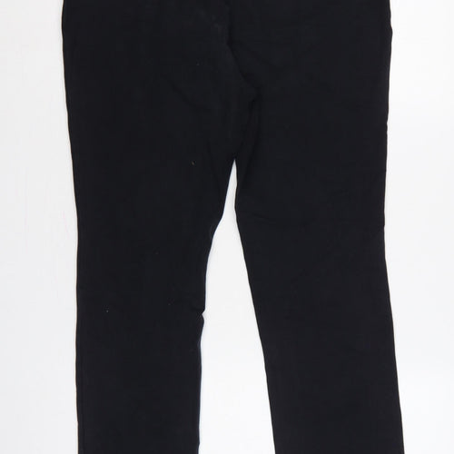 Lands' End Women Black M Stretch Elastic Waist Leggings