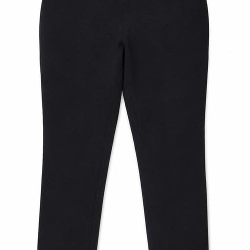 Lands' End Women Black M Stretch Elastic Waist Leggings