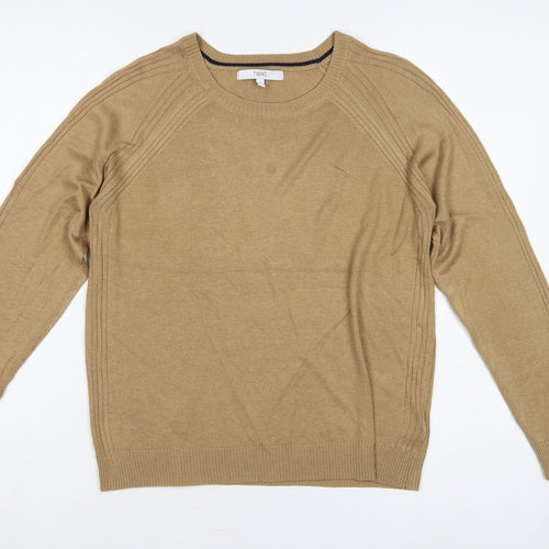 Next Women’s Beige S Crew Neck Raglan Knit Pullover Jumper
