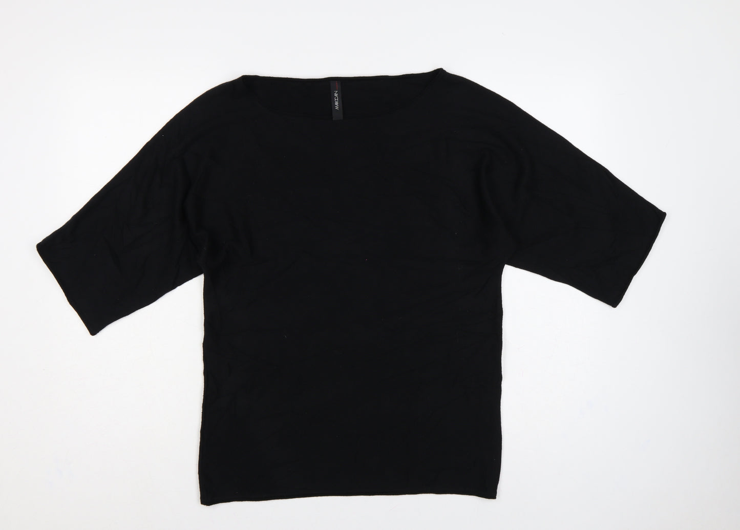 Marc Cain Women Black UK 8 Wool Silk Cashmere Dolman Sleeve Jumper