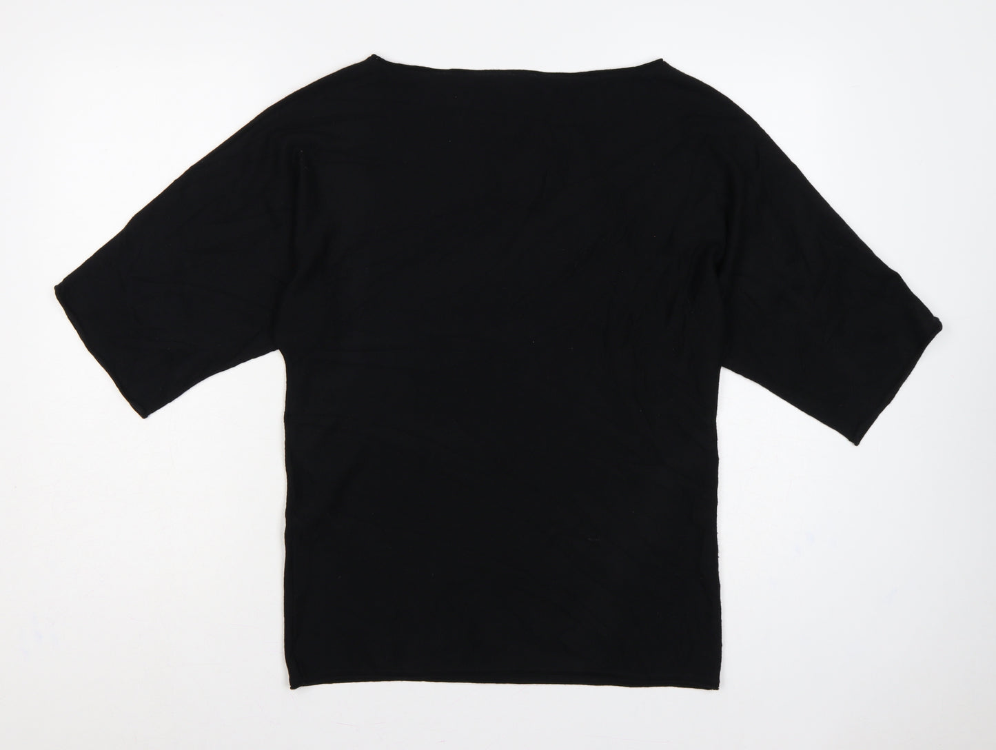 Marc Cain Women Black UK 8 Wool Silk Cashmere Dolman Sleeve Jumper