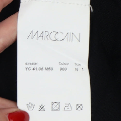 Marc Cain Women Black UK 8 Wool Silk Cashmere Dolman Sleeve Jumper