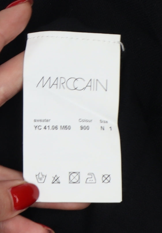 Marc Cain Women Black UK 8 Wool Silk Cashmere Dolman Sleeve Jumper