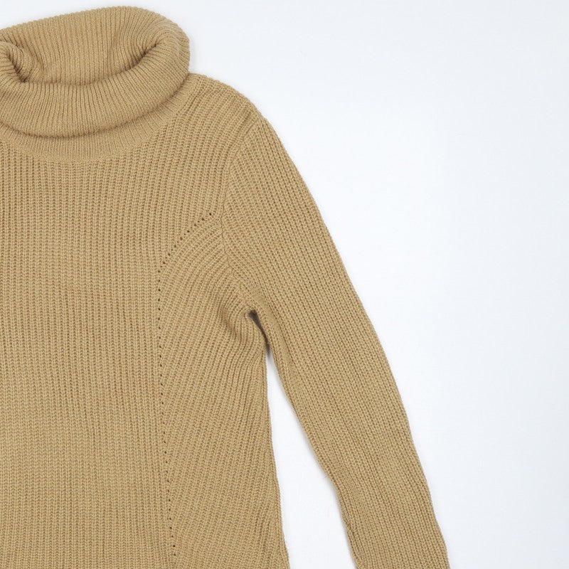 Additional view of BHS Women’s Beige, size UK 12, Roll Neck Rib Knit jumper