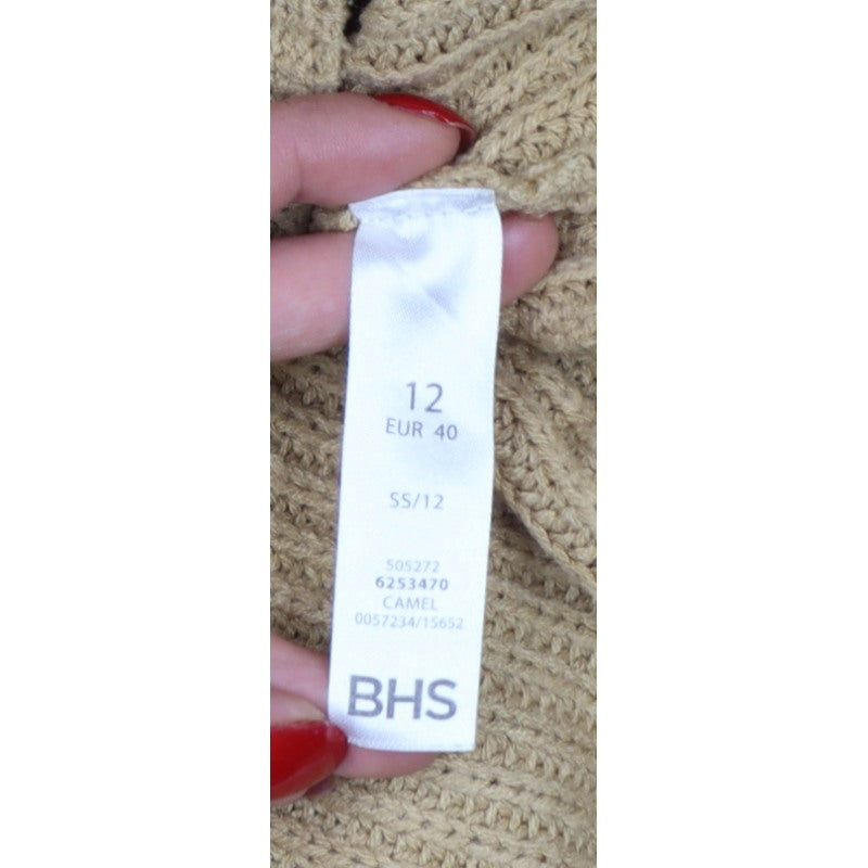 Additional view of BHS Women’s Beige, size UK 12, Roll Neck Rib Knit jumper
