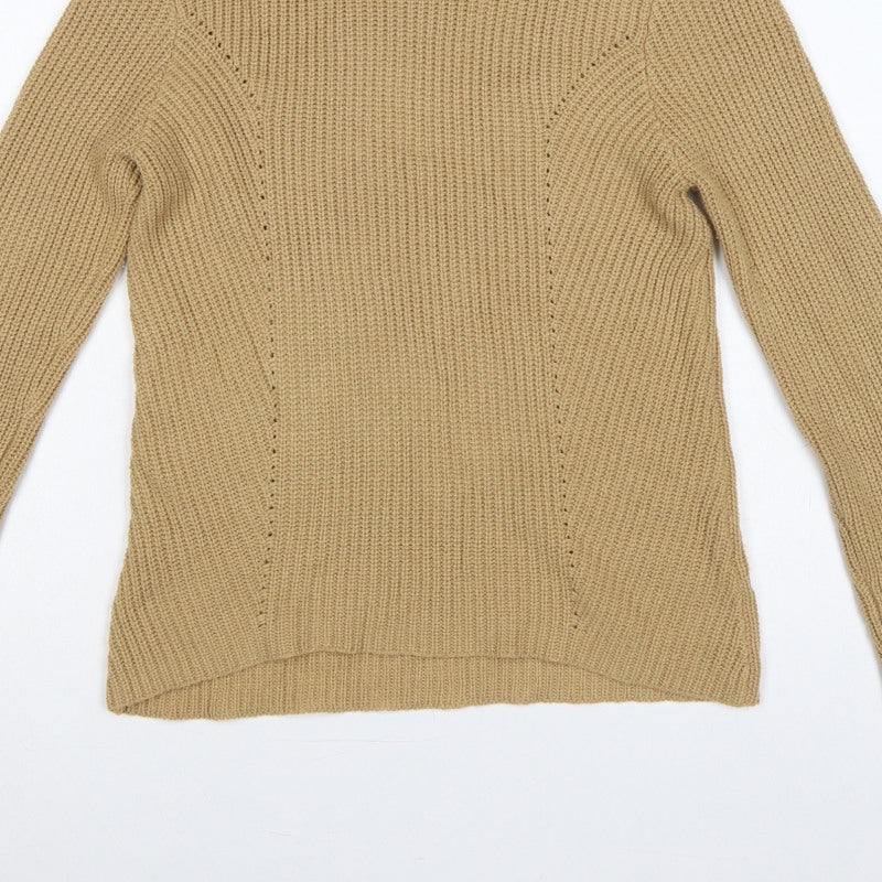 Additional view of BHS Women’s Beige, size UK 12, Roll Neck Rib Knit jumper