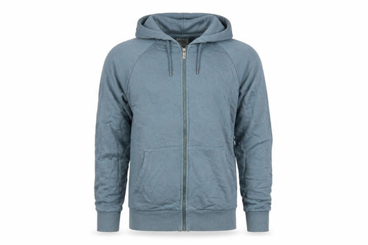 Bonds Men Blue M Full Zip Hooded Cotton Fleece Hoodie