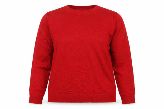 Marks and Spencer Women’s Red L Crew Neck Fine Knit Pullover Jumper