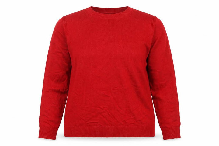 Marks and Spencer Women’s Red L Crew Neck Fine Knit Pullover Jumper