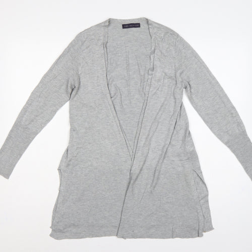 Marks & Spencer Women Grey S Open Knit Longline Cardigan