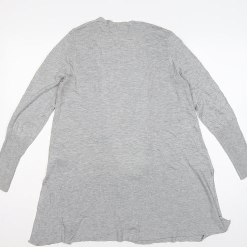 Marks & Spencer Women Grey S Open Knit Longline Cardigan