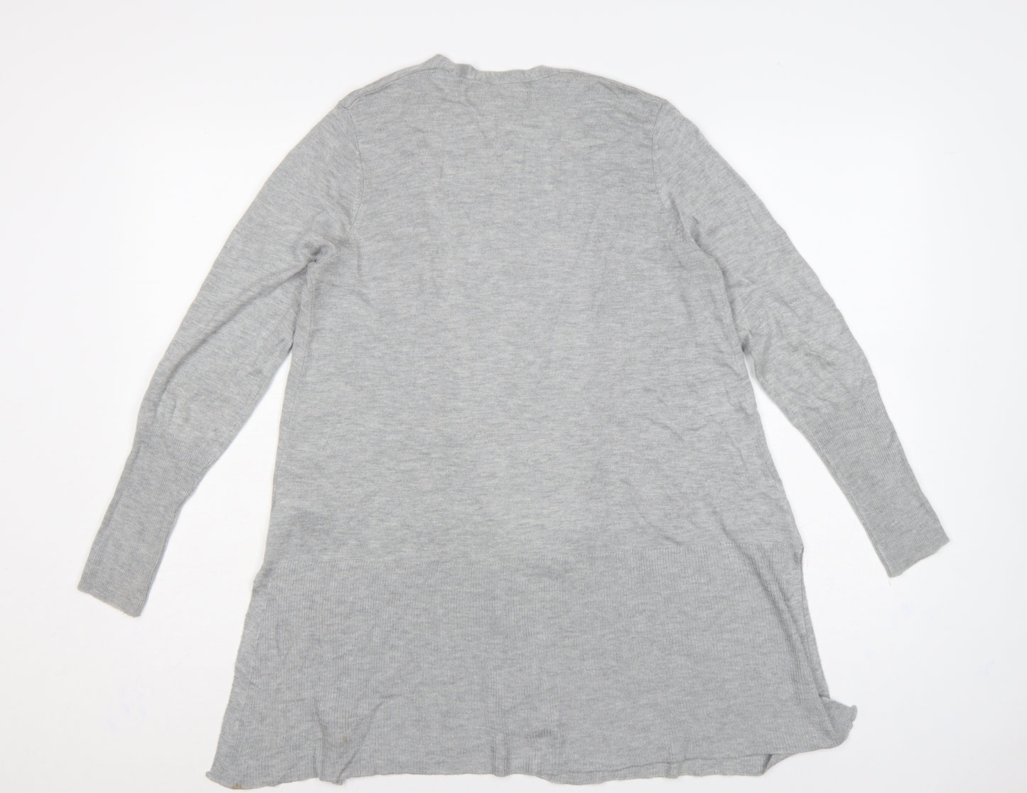 Marks & Spencer Women Grey S Open Knit Longline Cardigan