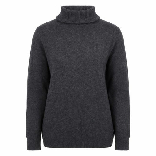 Gap Women Grey L Roll Neck Cotton Blend Knit Pullover Jumper