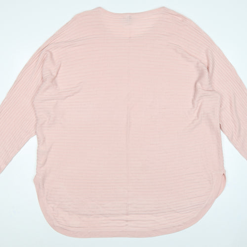 Capsule Women’s Pink Size 30 Round Neck Striped Knit Pullover Jumper