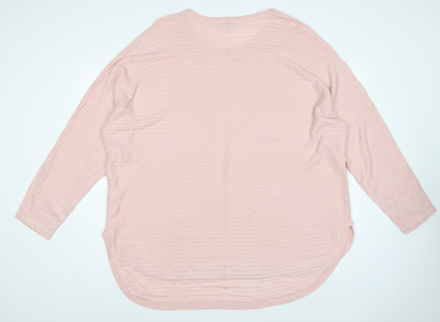 Capsule Women’s Pink Size 30 Round Neck Striped Knit Pullover Jumper
