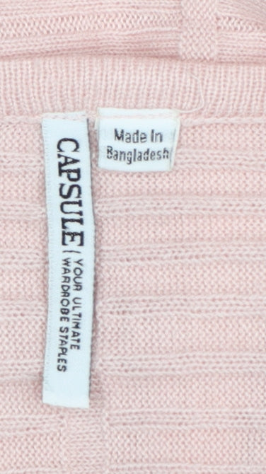 Capsule Women’s Pink Size 30 Round Neck Striped Knit Pullover Jumper