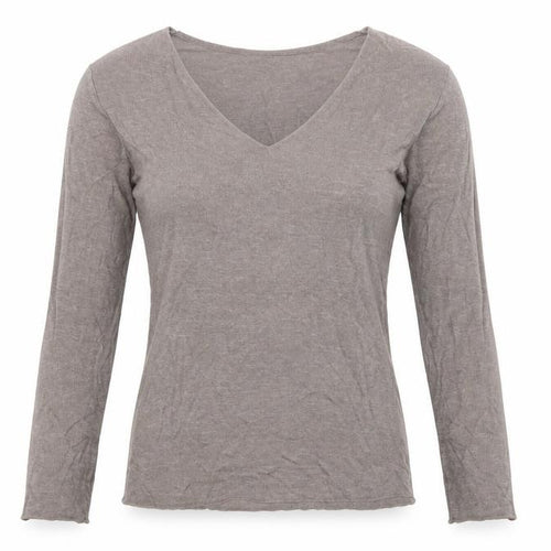 Zara Women Brown V-Neck Long Sleeve Knit Pullover Jumper Size S