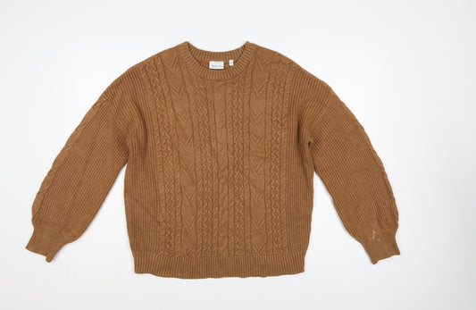 Next Women’s Brown Medium Cable-Knit Crew Neck Jumper