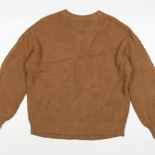 Next Women’s Brown Medium Cable-Knit Crew Neck Jumper