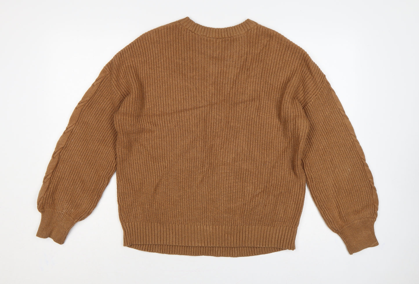 Next Women’s Brown Medium Cable-Knit Crew Neck Jumper