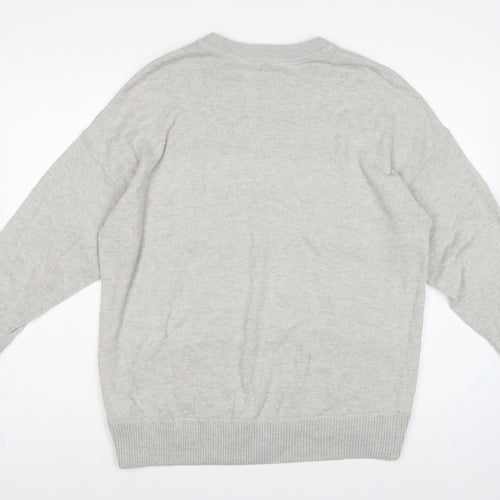 Kin by John Lewis Women Grey M Lambswool Alpaca Crew Neck Jumper