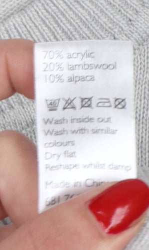 Kin by John Lewis Women Grey M Lambswool Alpaca Crew Neck Jumper
