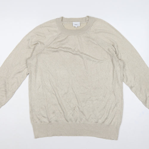 Next SP Women’s Beige Glitter Knit Crew Neck Raglan Jumper L UK 16
