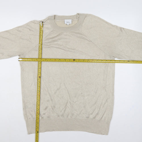 Next SP Women’s Beige Glitter Knit Crew Neck Raglan Jumper L UK 16