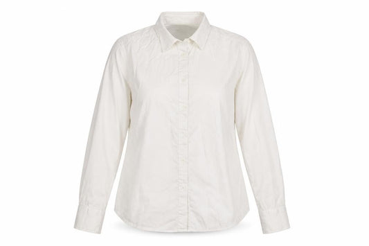 Front view of French Connection Women Ivory, size 16, Classic Long Sleeve Shirt