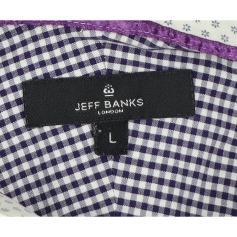 Additional view of Jeff Banks Men’s Blue Check Button-Down Long Sleeve Shirt L