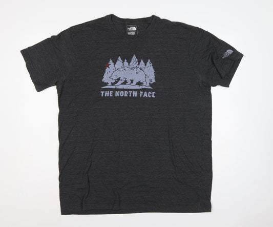 The North Face Men's Black 2XL Slim Fit Bear Graphic T-Shirt